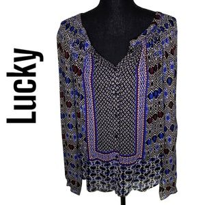 LUCKY BRAND Boho Blouse, Size Medium